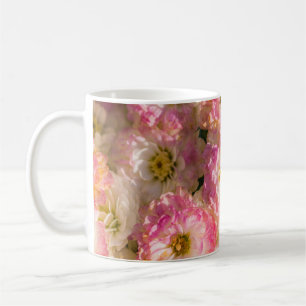 TAZA DE CAFÉ SUELO DE FLORES PETALIZADOS BLANCO Y PINO