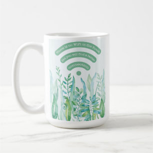 Taza De Café Suelo forestal - hojas tropicales más presupuesto