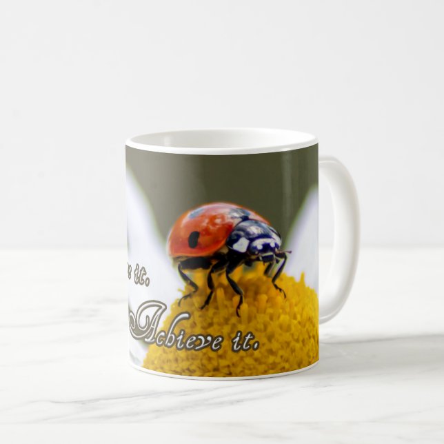 Taza De Café Sueña. Créanlo. Conseguirlo. (Anverso derecho)