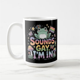Taza De Café Suena gay, estoy en el diseño de ranas