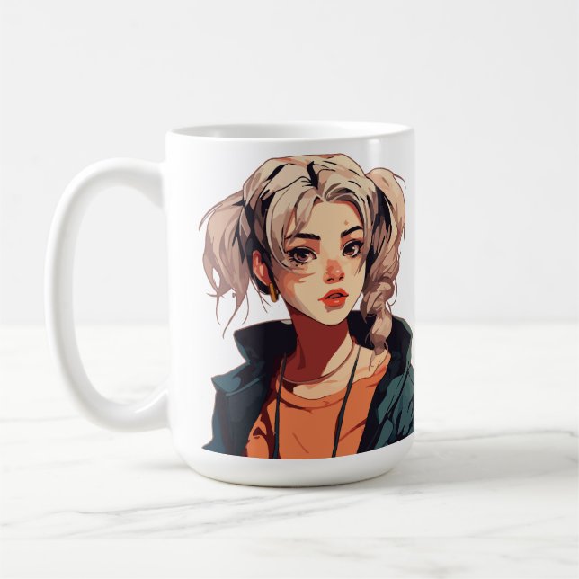 Taza De Café Sueño anime: Belleza entre pekineses (Izquierda)