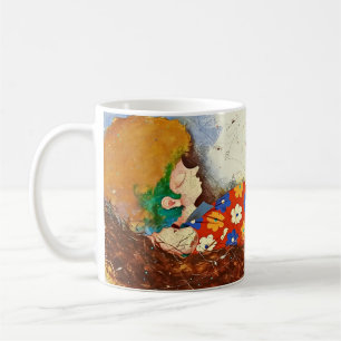 Taza De Café Sueño caprichoso en un colorido nido de fantasía