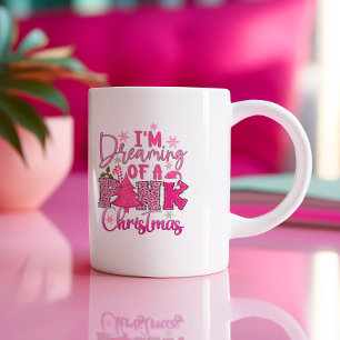 Taza De Café Sueño con un Navidad rosado