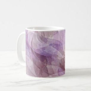Taza De Café Sueño de Lavanda Remolino Lila Malva Lavanda