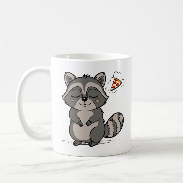 Taza De Café Sueño de mapache - Pizza! (Izquierda)