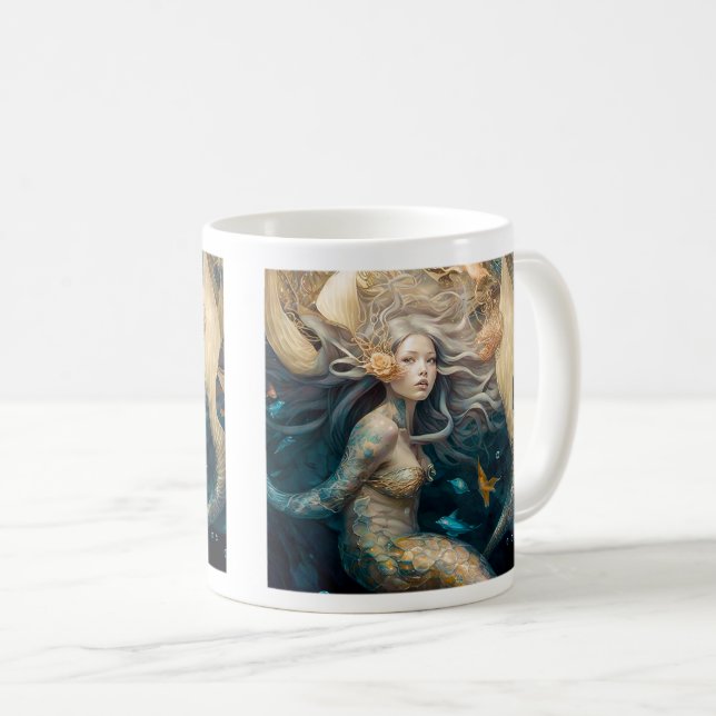 Taza De Café Sueño de sirena clásico Mug, 11 oz (Anverso derecho)