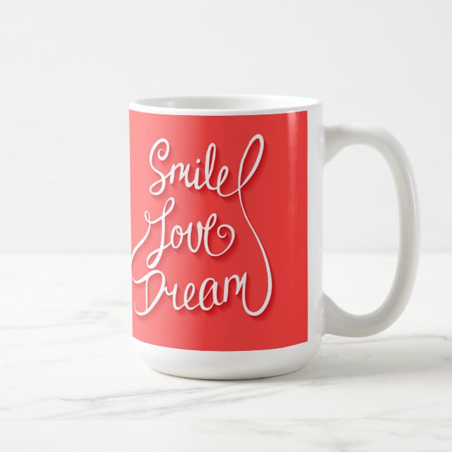 Taza De Café Sueño del amor de la sonrisa (Derecha)