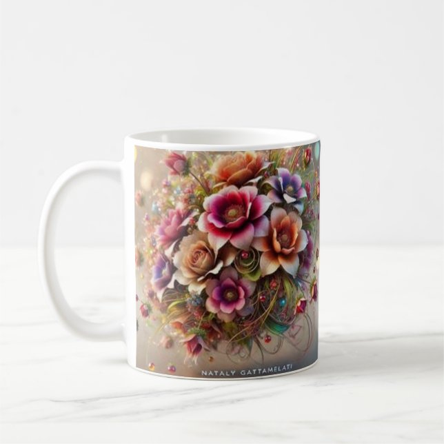 Taza De Café Sueño floral caprichoso de Nataly Gattamelati