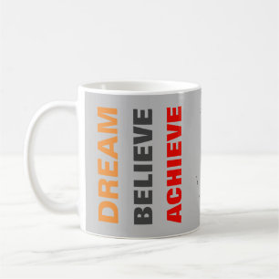 Taza De Café Sueño motivacional creer en lograr el fútbol