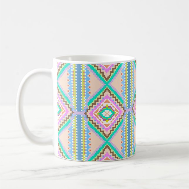 Taza De Café Sueño Pastel Eléctrico Caleidoscopio (Izquierda)