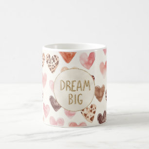 Taza De Café Sueño Purpurina Oro del Leopardo Marrón Rosa Coraz