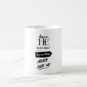 Taza De Café Sueño un gran trabajo arduo probar cosas nuevas nu