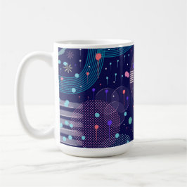 Taza De Café Sueños Azules Arte Abstracto