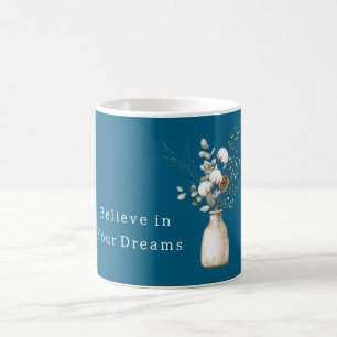 Taza De Café Sueños Azules Piña Cono Invierno