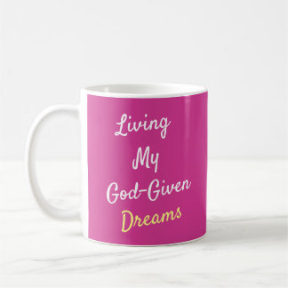Taza De Café Sueños clásicos de Dios, 11 oz