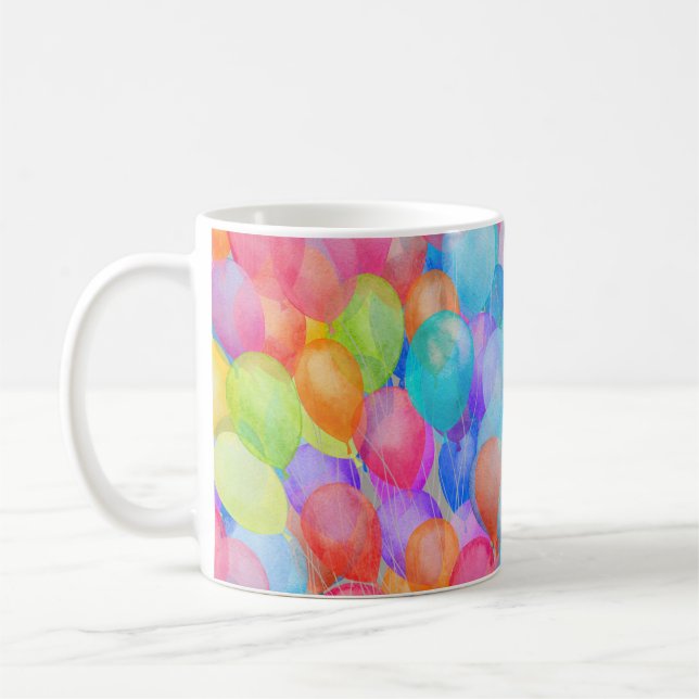 Taza De Café Sueños de arcoiris: arte de globos acuáticos (Izquierda)