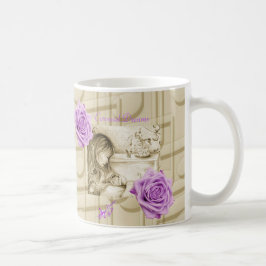 Taza De Café Sueños de carrusel Rosas vintage y música