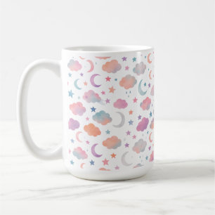 Taza De Café Sueños de cielo Pastel - Modelo de luna, estrellas