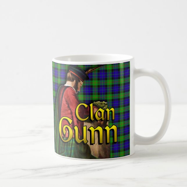 Taza De Café Sueños de Clan Gunn Scottish (Derecha)