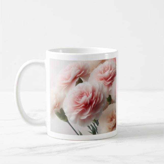 Taza De Café Sueños de Clavel Rosado (Izquierda)
