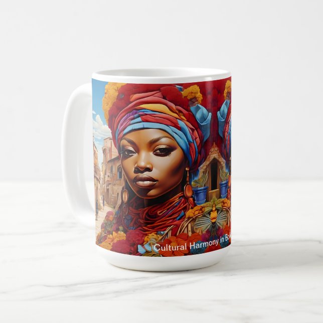Taza De Café Sueños de herencia: Un futuro africano vibrante (Anverso izquierdo)