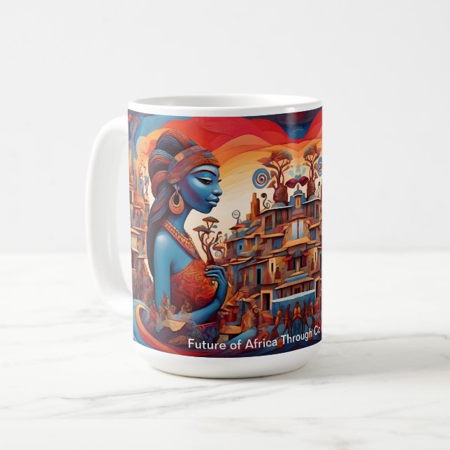 Taza De Café Sueños de herencia: Un futuro africano vibrante (Anverso izquierdo)
