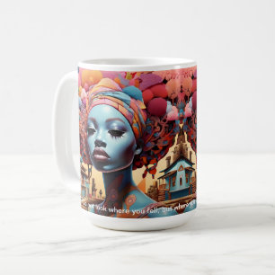 Taza De Café Sueños de herencia: Un futuro africano vibrante