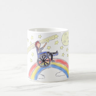 Taza De Café Sueños de la silla de ruedas - sobre el arco iris
