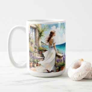 Taza De Café Sueños de lavanda junto al mar