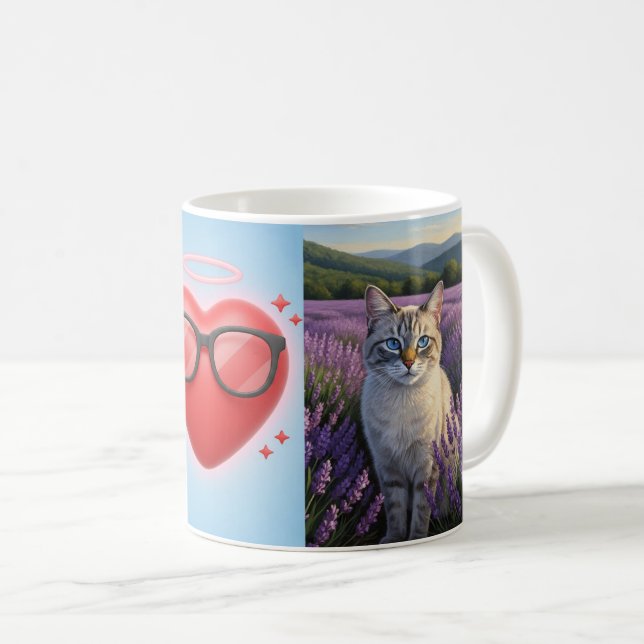 Taza De Café Sueños de Lavanda: Una Mirada de Serenidad (Anverso derecho)