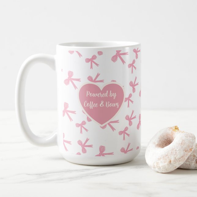 Taza de café Sueños de Lazo Rosa (Con donut)