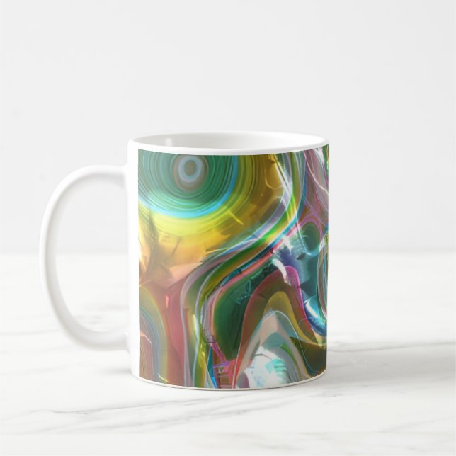 Taza De Café Sueños de Vidrio Líquido Luminoso (Izquierda)