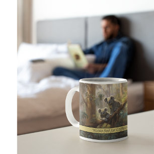 Taza De Café Sueños del bosque Koala, personalizado