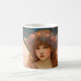 Taza De Café Sueños Encantadores: Un Retrato De Hada Rosa De Wh