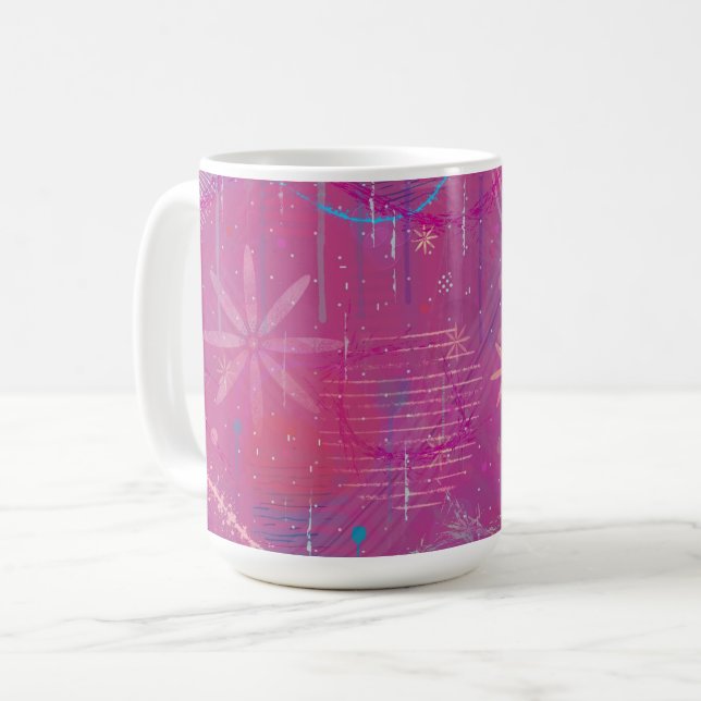 Taza De Café Sueños Rosas Abstractos (Anverso izquierdo)