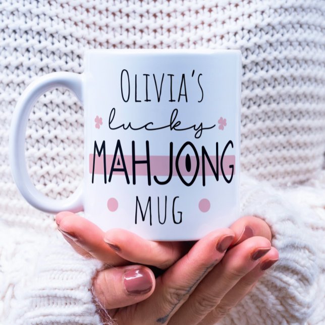 Taza De Café Suerte y personalizada mahjong mug (Subido por el creador)
