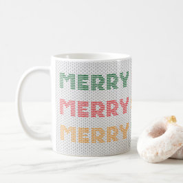 Taza De Café Suéter de Navidad Alegre y Brillante