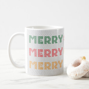 Taza De Café Suéter de Navidad Alegre y Brillante