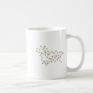 Taza De Café Suéter de Navidad de árbol de perros Dachshund Reg