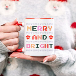 Taza De Café Suéter de Navidades feos | Cerezo y brillante
