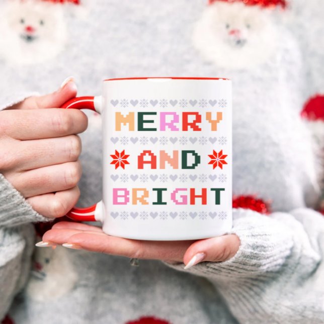 Taza De Café Suéter de Navidades feos | Cerezo y brillante (Subido por el creador)