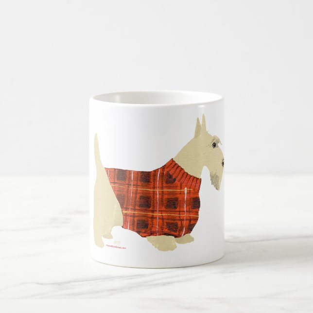 Taza De Café Suéter de Terrier Escocés Wheaten (Centro)
