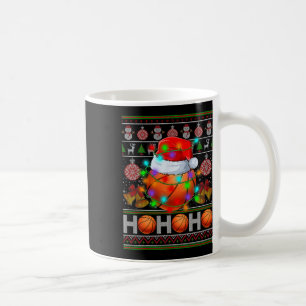 Taza De Café Suéter feo de Navidad con luces de árbol de Navida
