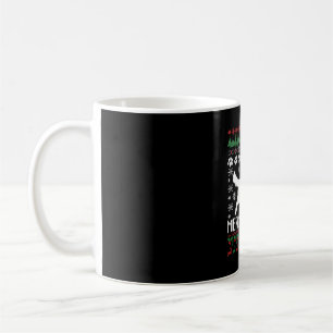Taza De Café Suéter Feo De Navidad Perro Dogmas Alegre Copo De