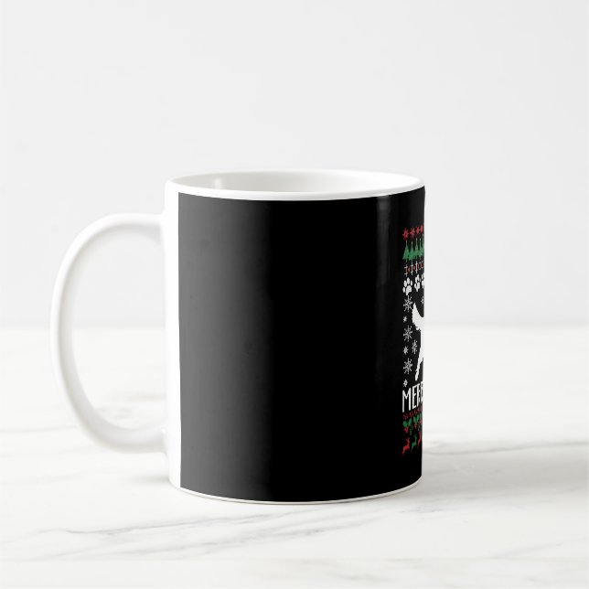Taza De Café Suéter Feo De Navidad Perro Dogmas Alegre Copo De  (Izquierda)