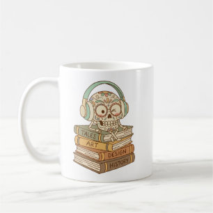 Taza De Café Sugar Skull Passionate About Reading