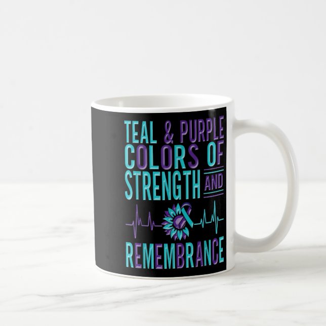 Taza De Café Suicide Awareness Suicide Prevention Suprt Survivo (Derecha)