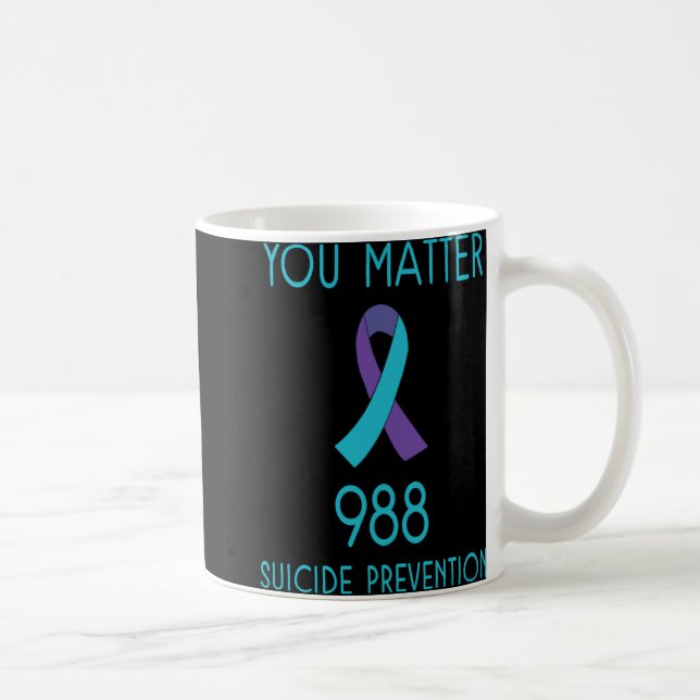 Taza De Café Suicide Prevention 988 Hotline  (Derecha)