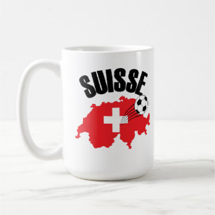 Taza De Café Suisse Suiza Map Swiss Soccer