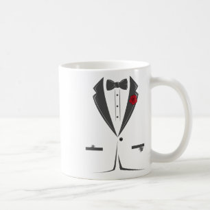 Taza De Café Suit And Tie Tuxedo Bowtie Disfraces Halloween